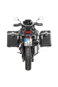 ZEGA Evo aluminium pannier system for Honda CRF1100L Africa Twin (-2021)       Volume 38/45, Pannier rack colour Silver, Colour And-S