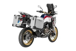 ZEGA Pro aluminium pannier system for Honda CRF1000L Africa Twin  (2018-) /CRF1000L Adventure Sports Volume 31/38, Pannier rack colour Black, Colour Alu Natural