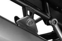 Exhaust silencer mounting cover cap, black anodized, for Triumph Tiger 800/ 800XC/ 800XCx/ Explorer/ 1200