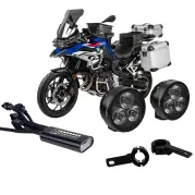 DENALI D3 LED auxiliary headlight set for BMW F900GS, F800GS (2022-), F850GS, F750GS, R nineT, R18, S1000XR, K1600 (crash bar mounting)
