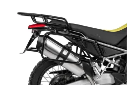 Motorcycle stainless steel pannier rack, black for Aprilia Tuareg 660