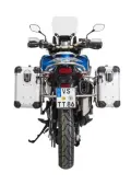 ZEGA Evo aluminium pannier system for Honda CRF1000L Africa Twin (2018-) / CRF1000L Adventure Sports     Volume 38/45, Pannier rack colour Black, Colour And-S
